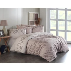 Комплект постельного белья MiraNova Luxury CTS-260, пододеяльник 160x220 см, простыня 180x240 см, 1 шт. наволочка 50x70 см, односпальный, хлопок, бежевый