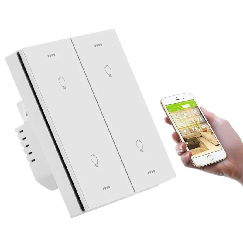 Умный выключатель Tuya Smart Switch, 4 кнопки Умный выключатель Tuya Smart Switch, 4 кнопки