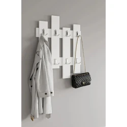 Вешалка настенная Venüs ev_12115501, ЛДСП, белый, 60 см Вешалка настенная Venüs ev_12115501, ЛДСП, белый, 60 см