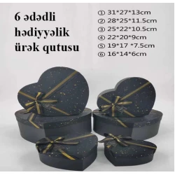 6 ədədli hıdiyyılik ürək qutusu 6218Q
