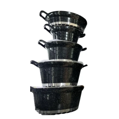 Набор кастрюль, гранит, черный, 10 предметов, 24/22/28/32 см Набор кастрюль, гранит, черный, 10 предметов, 24/22/28/32 см