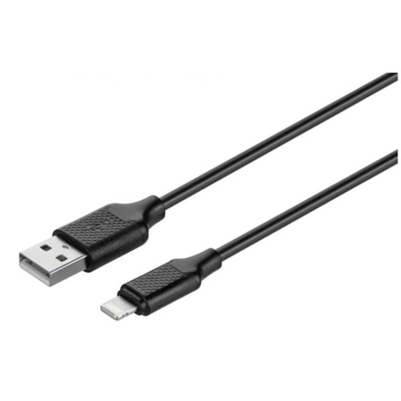 Kabel USB Kits USB 2.0 to Lightning 2A (KITS-W-003) Black, 1 m