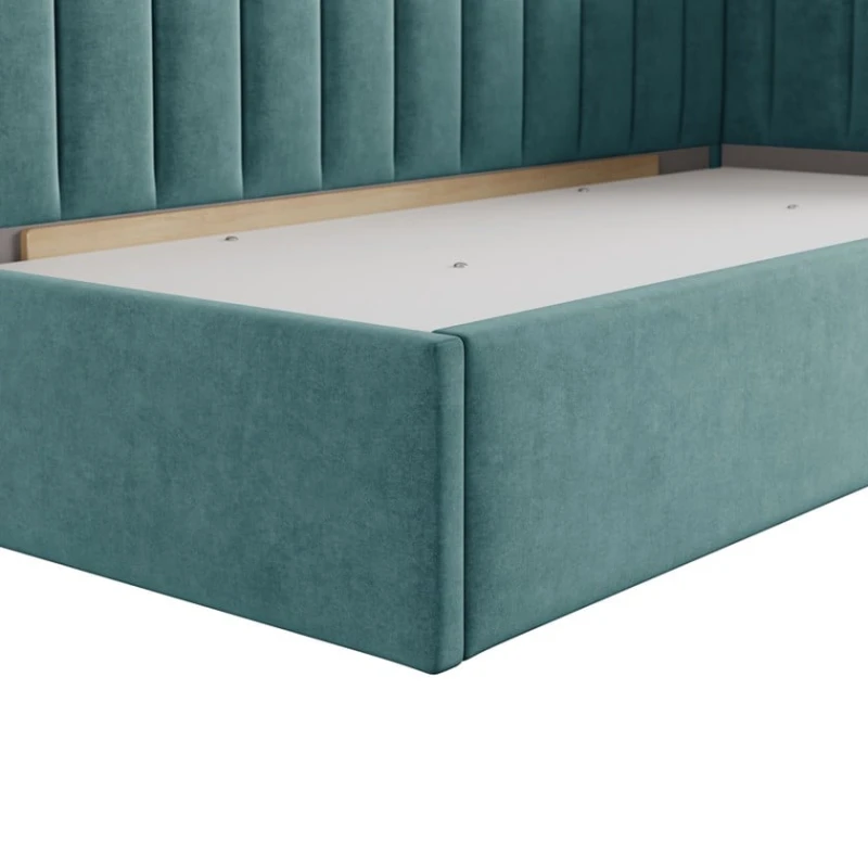 Bir nəfərlik çarpayı Art_tek_yataq(120) 85, laminat/parça, yaşıl, 85x120x200 sm