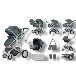 Детская коляска smr249, зеленая