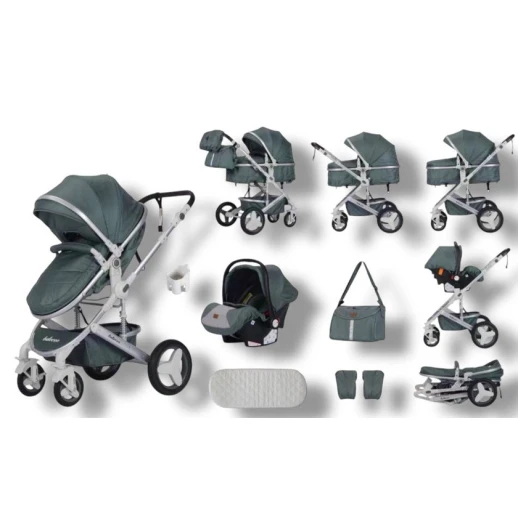 Детская коляска smr249, зеленая