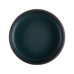Тарелка глубокая ID-Fine Teal Celesta, керамика, бирюзовая/черная, 1700 мл, 25 см