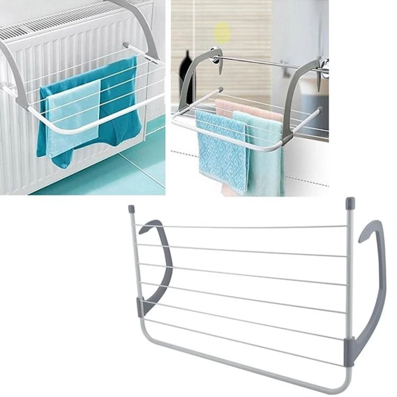 Сушилка для белья Baku Home Decor, металл, белая/серая Сушилка для белья Baku Home Decor, металл, белая/серая