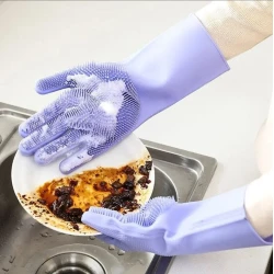 Силиконовые перчатки для мытья посуды HMSD_K890B Силиконовые перчатки для мытья посуды HMSD_K890B