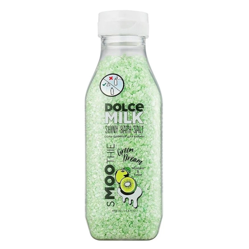 Соль-шиммер для ванны Dolce Milk Smoothie Green Dream, 400 мл Соль-шиммер для ванны Dolce Milk Smoothie Green Dream, 400 мл