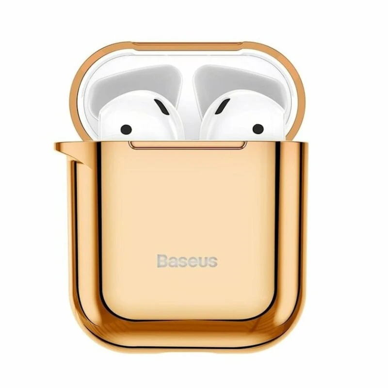 Чехол для наушников Baseus Shining Hook Case для Apple AirPods 1/2, Gold