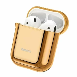 Чехол для наушников Baseus Shining Hook Case для Apple AirPods 1/2, Gold