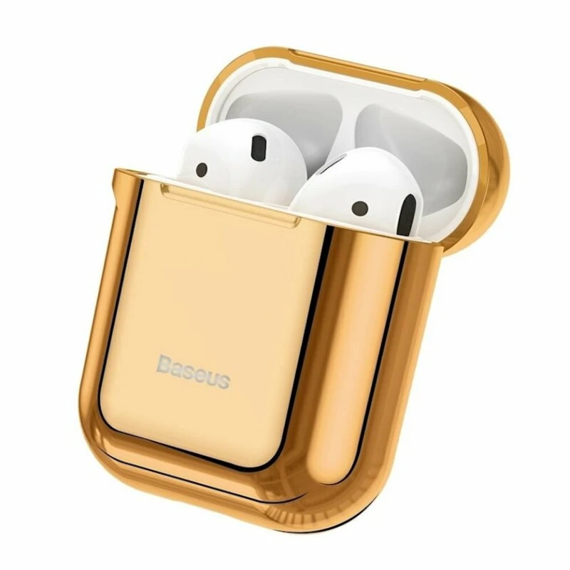 Чехол для наушников Baseus Shining Hook Case для Apple AirPods 1/2, Gold