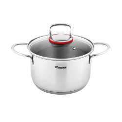 Qazan Werner Como 50170, 20 sm, 3.6 l, paslanmayan polad, gümüşü