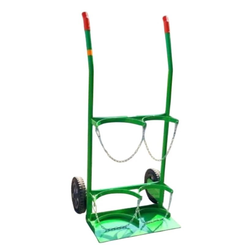 Тележка для перевозки двух баллонов SF-255, металл, зеленая, 60x145 см