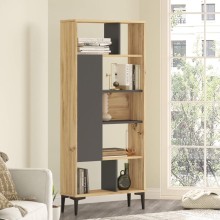 Stellaj Ev Plus ev_13111200, LDSP, antrasit/bej, 1630x720x300 mm