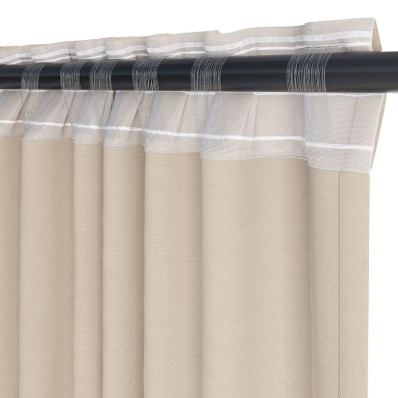 Штора JYSK Roxen, 140x245 см, полиэстер, бежевый Штора JYSK Roxen, 140x245 см, полиэстер, бежевый