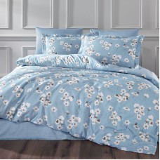 Yataq dəsti Tivolyo Home Rustica, satin, ikinəfərlik, mavi