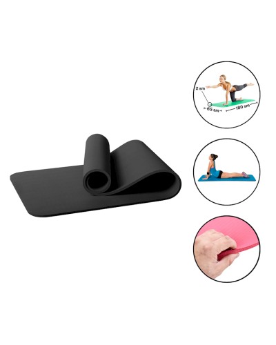 Yoqa üçün mat Gymnic 2244, 2 sm, qara