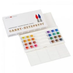 Набор акварельных красок Невская палитра Санкт-Петербург, 24 цвета, 2.5мл Набор акварельных красок Невская палитра Санкт-Петербург, 24 цвета, 2.5мл