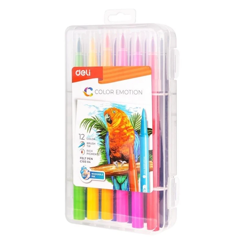 Набор фломастеров Deli Color Emotion C103 04, 12 шт