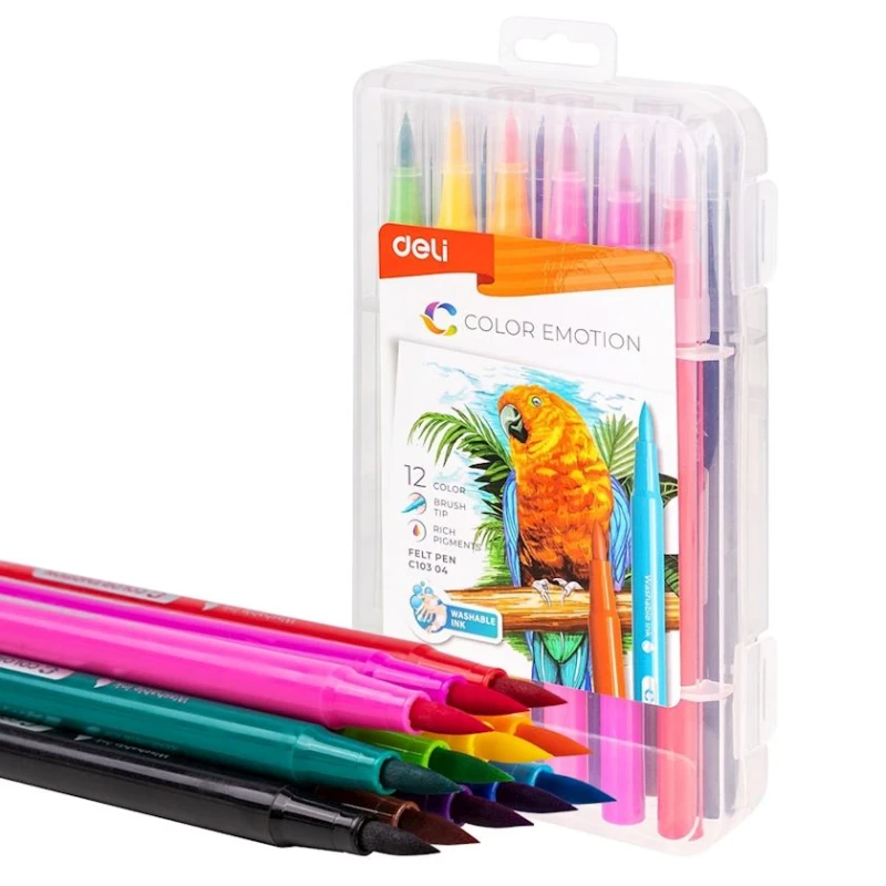Набор фломастеров Deli Color Emotion C103 04, 12 шт
