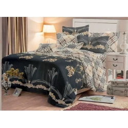 Комплект постельного белья Luxe Cotton Lu-xe-000481 пододеяльник 160х240 см, простыня 160х220 см, наволочки 50x70 см, односпальный, сатин, разноцветный