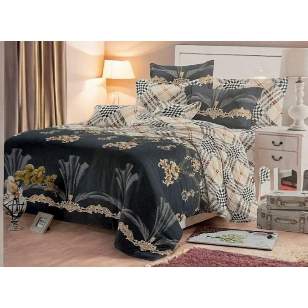 Комплект постельного белья Luxe Cotton Lu-xe-000481 пододеяльник 160х240 см, простыня 160х220 см, наволочки 50x70 см, односпальный, сатин, разноцветный Комплект постельного белья Luxe Cotton Lu-xe-000481 пододеяльник 160х240 см, простыня 160х220 см, наволочки 50x70 см, односпальный, сатин, разноцветный