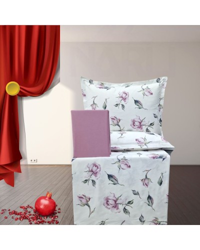 Yataq dəsti Narlı 001132, yorğan üzü 160x220 sm (2 əd), mələfə 240x260 sm, yastıq üzü 50х70 sm (2 əd), ailəvi, pambıq, rəngbərəng