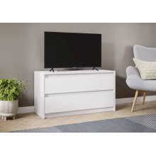 TV üçün tumba Letta 3563 TV3, 54x40x100 sm, LDSP, ağ