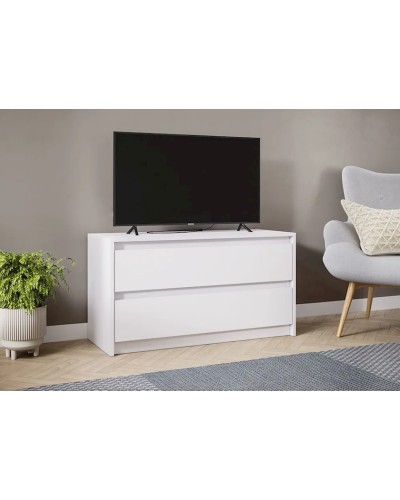 TV üçün tumba Letta 3563 TV3, 54x40x100 sm, LDSP, ağ