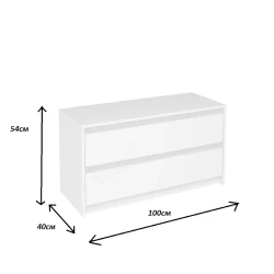 Тумба под ТВ Letta 3563 TV3, 54x40x100 см, ЛДСП, белый