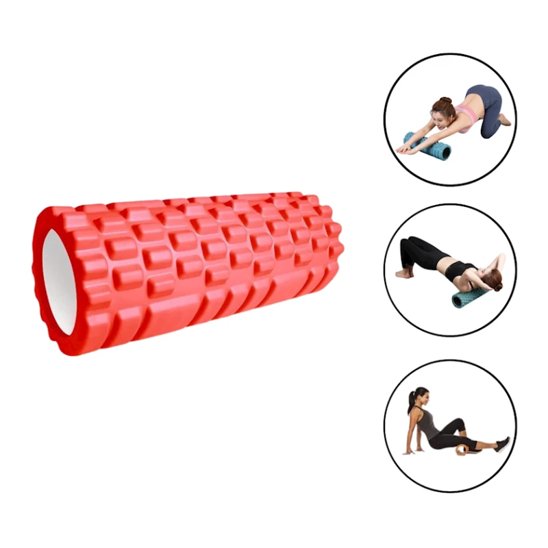 Массажный ролик 1003, красный, 45 см