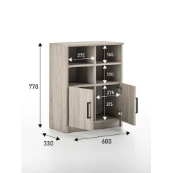 Tumba 60x33x77 sm, LDSP, Somona, Qəhvəyi Tumba 60x33x77 sm, LDSP, Somona, Qəhvəyi