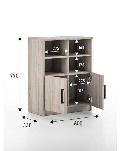 Tumba 60x33x77 sm, LDSP, Somona, Qəhvəyi