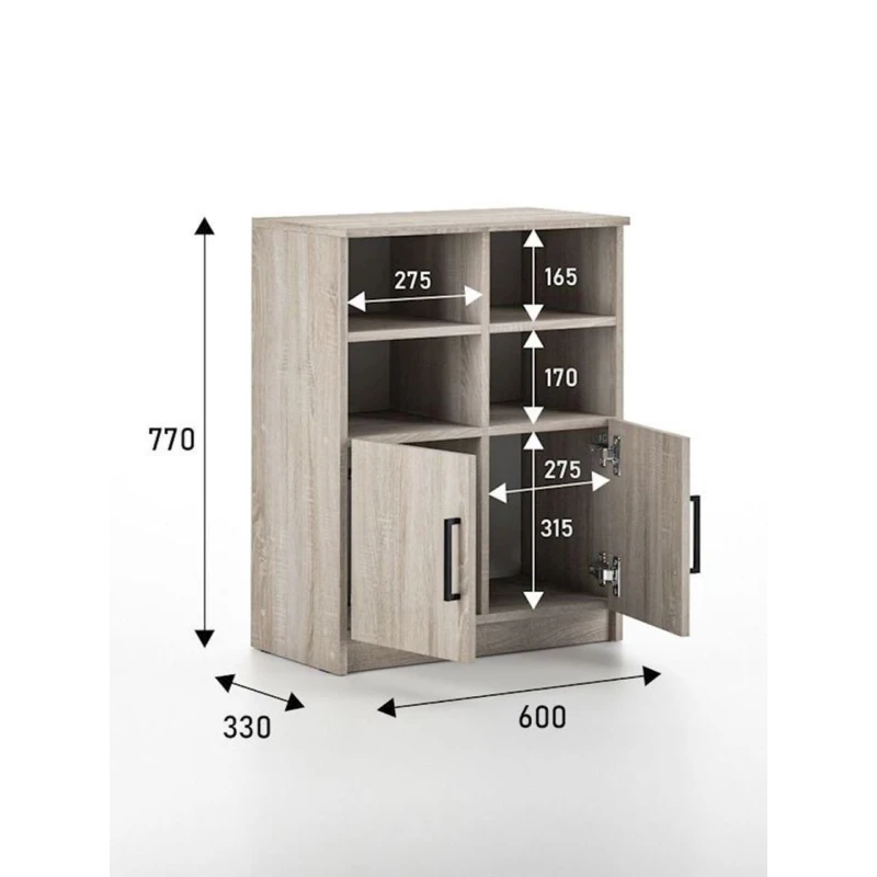Tumba 60x33x77 sm, LDSP, Somona, Qəhvəyi Tumba 60x33x77 sm, LDSP, Somona, Qəhvəyi