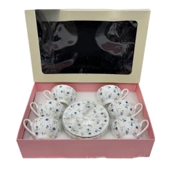 Набор чашек с блюдцами Sahara 00004404, разноцветный, 12 шт Набор чашек с блюдцами Sahara 00004404, разноцветный, 12 шт