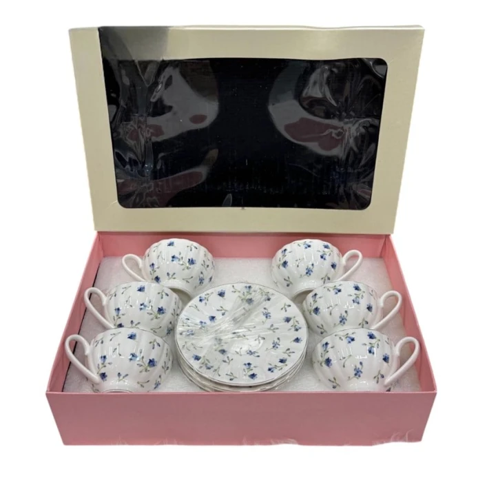 Набор чашек с блюдцами Sahara 00004404, разноцветный, 12 шт Набор чашек с блюдцами Sahara 00004404, разноцветный, 12 шт