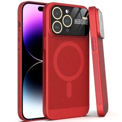 Çexol Lens Case Magnetic Apple iPhone 15 Pro Max üçün Red