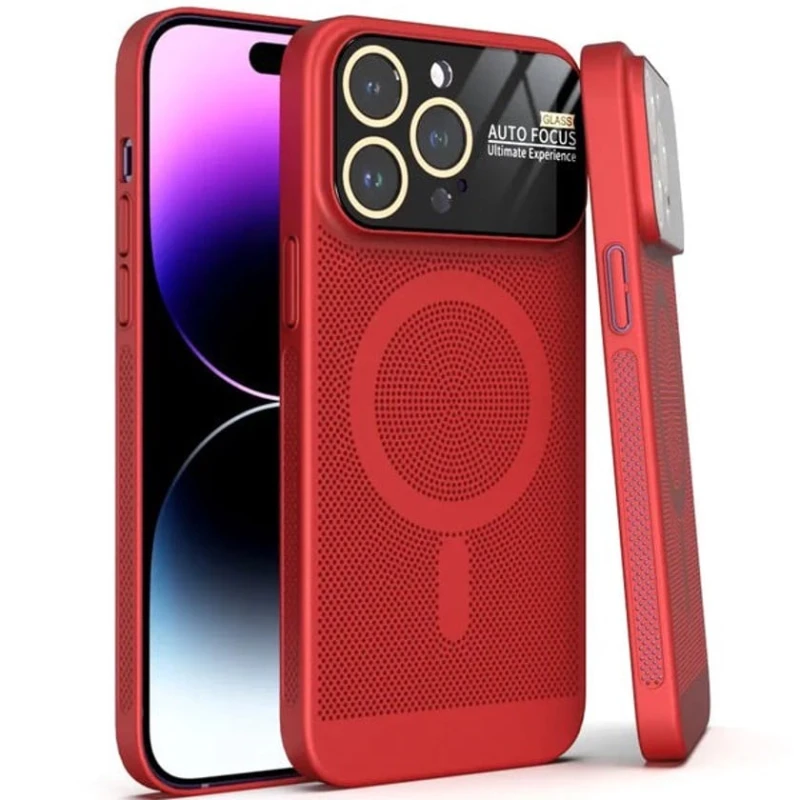 Çexol Lens Case Magnetic Apple iPhone 15 Pro Max üçün Red
