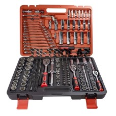 Alətlər dəsti Forcekraft FK-38841, 216 hissə, 1/4'',3/8'',1/2'', ( 6 künc), (4-32mm)