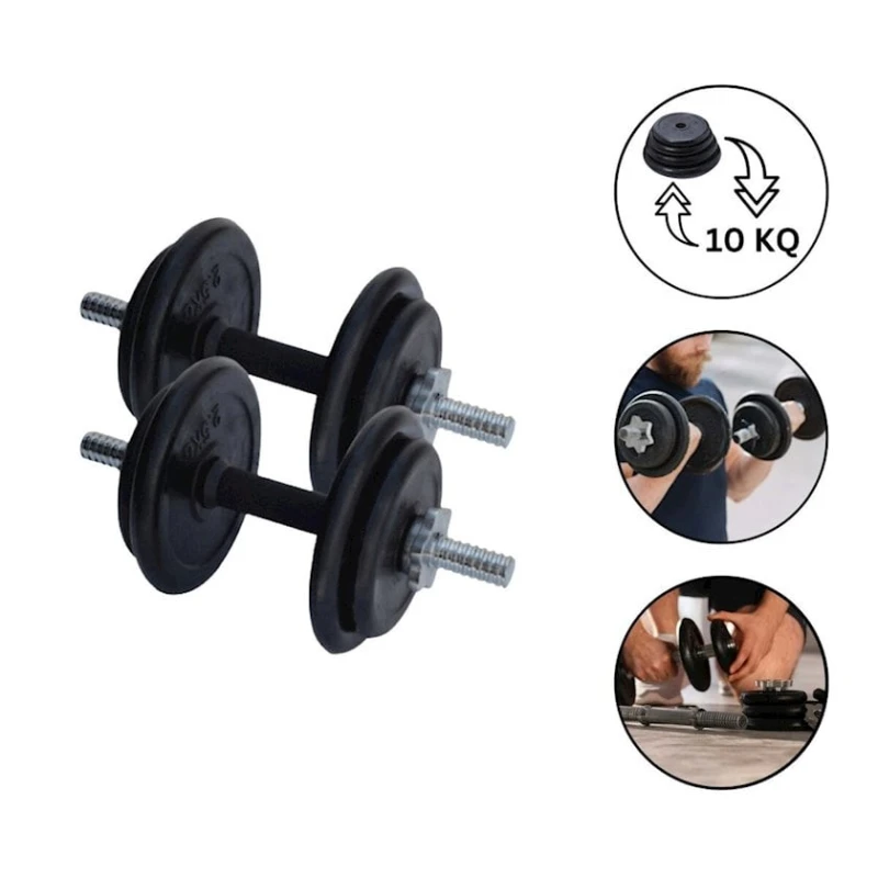 Rezin qantel dəsti TA sport 10 kq 1710, 5 x 5 kq, 2 əd Rezin qantel dəsti TA sport 10 kq 1710, 5 x 5 kq, 2 əd