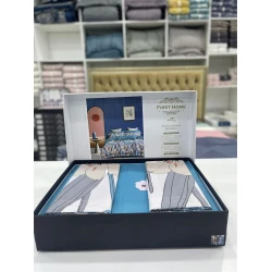 Комплект постельного белья First Home SHA-00001292, пододеяльник 160х220 см, наволочки 50x70 см, двуспальный, сатин