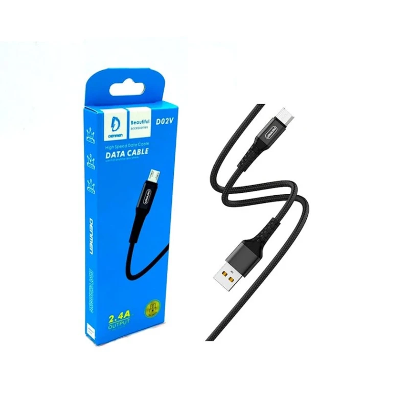 Кабель USB Denmen D02V Micro USB, Черный