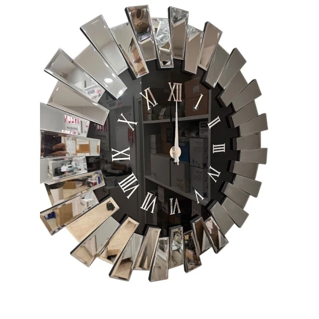 Настенные часы Piyano Saat, серебристые/черные, 80x80 см