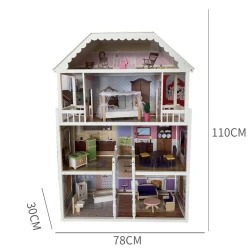 Kukla evi mebel ilə JYNC019, MDF/taxta, 110x78.5x30 sm