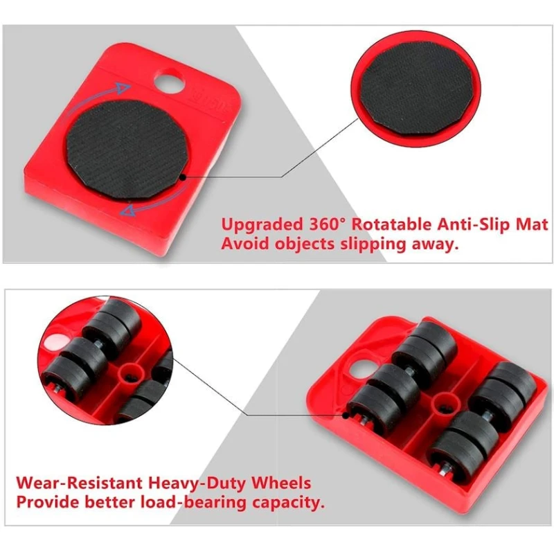 Портативный мебельный подъемник, 4 колеса, металл