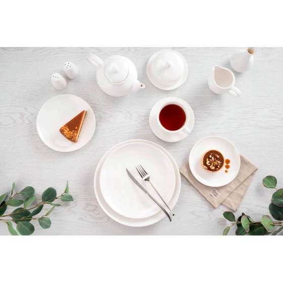 Тарелка Ardesto Prato AR3603P, фарфор, белая, 20 см Тарелка Ardesto Prato AR3603P, фарфор, белая, 20 см