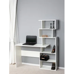 Компьютерный стол Letta ЛДСП, белый, 75х40х131 см