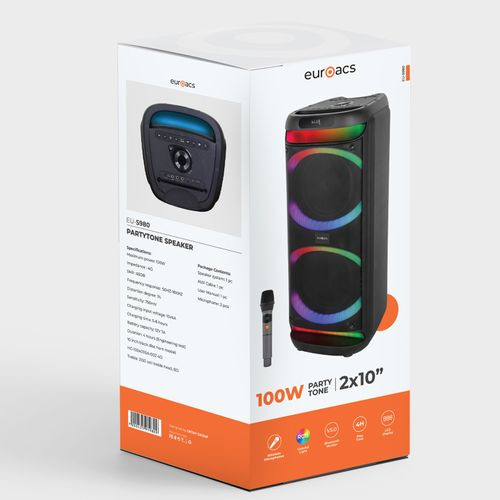 Портативная колонка Euroacs EU-S980 2x10 100W Bluetooth Портативная колонка Euroacs EU-S980 2x10 100W Bluetooth