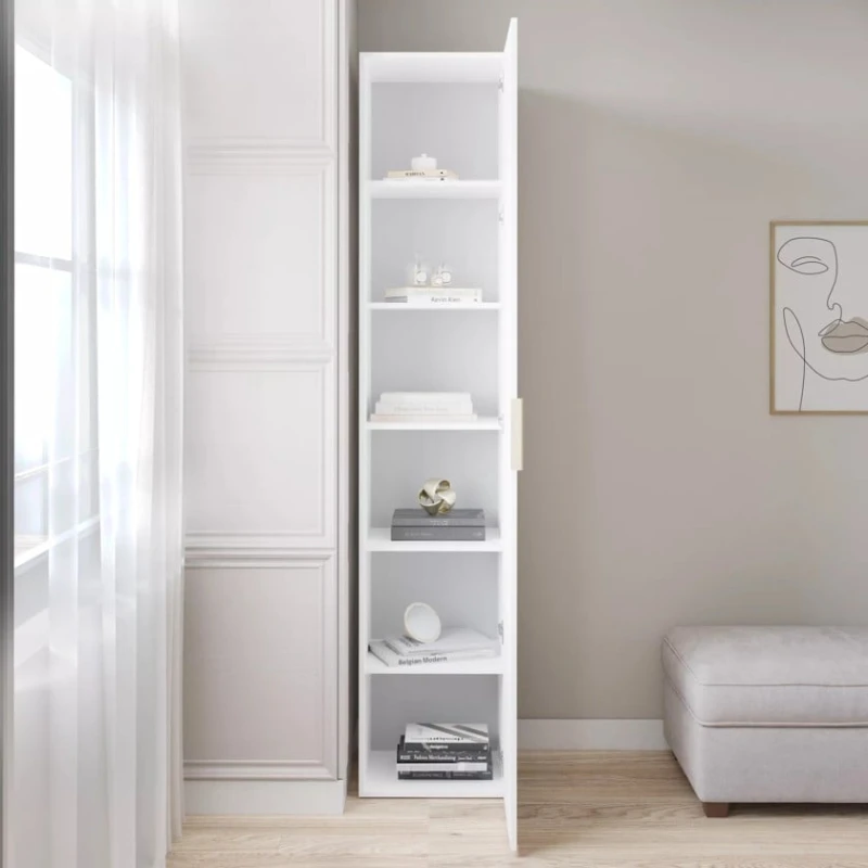 Шкаф Art Mebel 1, 210x50x45 см, ламинат, белый Шкаф Art Mebel 1, 210x50x45 см, ламинат, белый